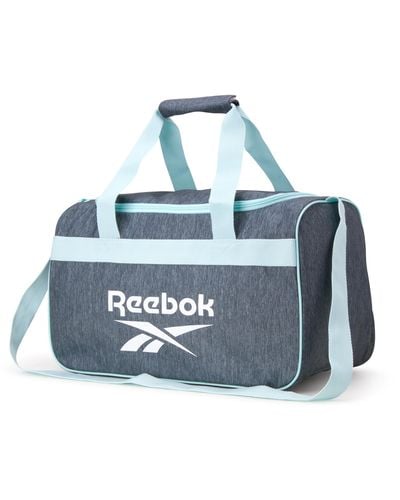 Reebok Warrior Ii Sports Gym Bag - Lightweight Carry On Weekend Overnight Luggage For - Blue