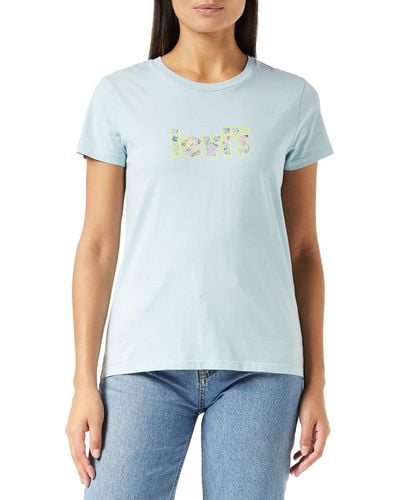 Levi's The Perfect Tee T-Shirt,Sterling Blue,S - Blau
