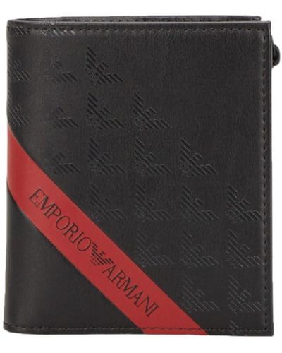 Emporio Armani Kartenetui mit Reißverschluss mit rotem Band ASV Y4R262YQ12V - Weiß