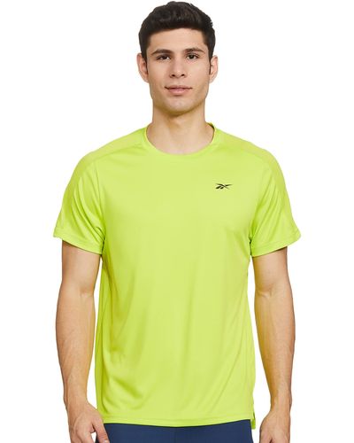 Reebok Maglietta Wor SS Tech T-Shirt ica Corta - Verde