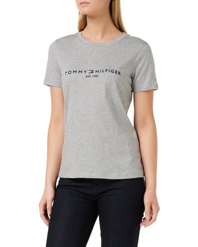 Tommy Hilfiger T-Shirt Kurzarm Heritage Rundhalsausschnitt - Grau