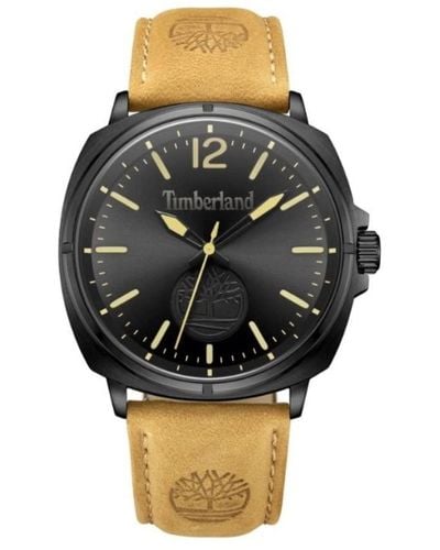 Timberland 's Analog Quartz Watch With Leather Strap Tdouf0000305 - Natural