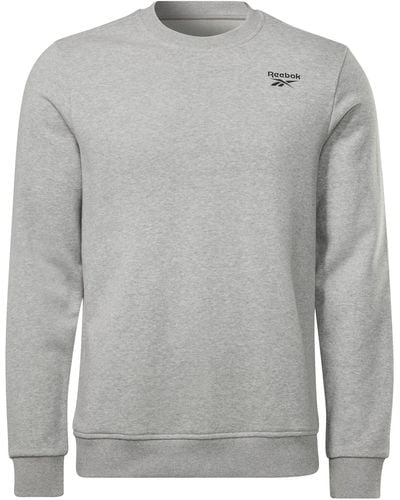 Reebok Identity French Terry Logo Crewneck Sweatshirt - Grey
