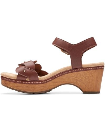 Clarks Seannah Way Wedge Sandal - Brown