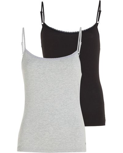 Tommy Hilfiger 2 Pack Cami With Lace - Black
