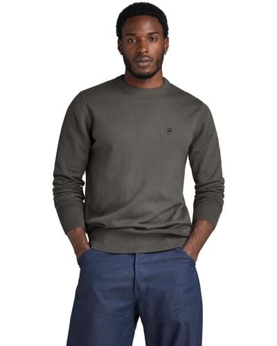 G-Star RAW Premium Core Knitted Pullover Jumper - Grey