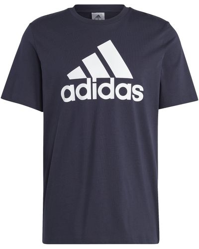 adidas Nen Essentials Single Jersey Big Logo T-shirt Met Korte Mouwen - Blauw