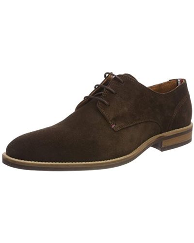 Tommy Hilfiger Essential Suede Lace Up Derby Oxfords, Brown (coffee Bean 212), Uk