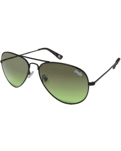 Superdry Schwarze Sonnenbrille aus Metal mit grün schwarzen Glässern - modell - 100% UVA & UVB