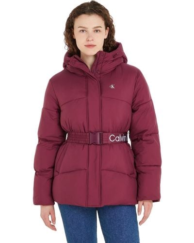 Calvin Klein Padded Jackets - Red