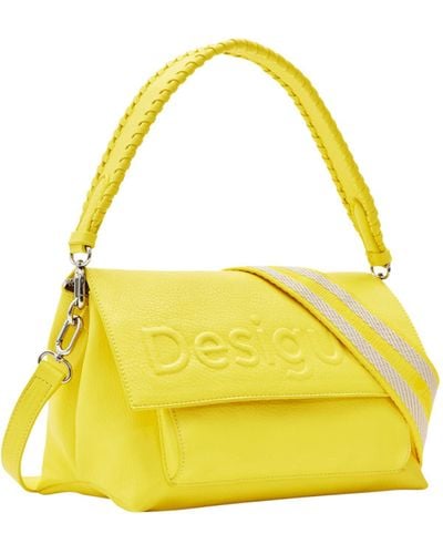Desigual Half Logo 24 Venec Accessories Pu Across Body Bag - Yellow