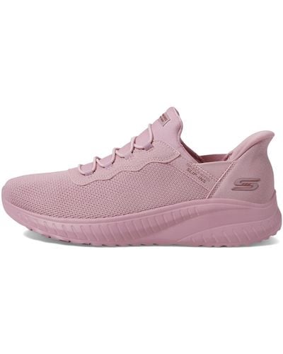 Skechers Bobs Sport Squad Chaos Slip-Ins Rose Low Top Sneaker Shoes 7.5 - Lila