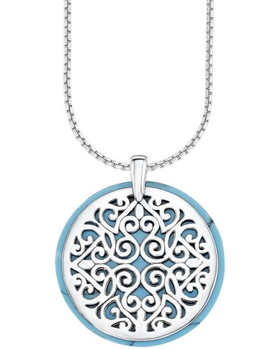 S.oliver Jewel Halskette 925 Sterling Silber Tuerkis 45.0 cm blau 489539