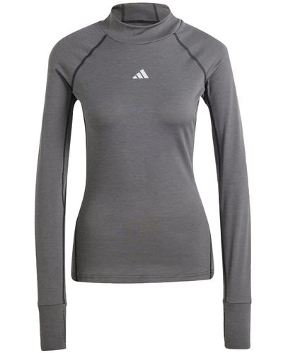 adidas Techfit Warm Long-sleeve Training Top - Gray