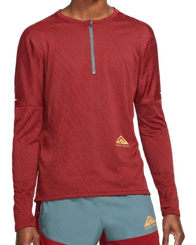 Nike T-Shirt Rouge Element Trail Rouge S