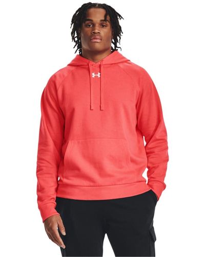 Under Armour 's Rival Fleece Fitted Hoodie - Red