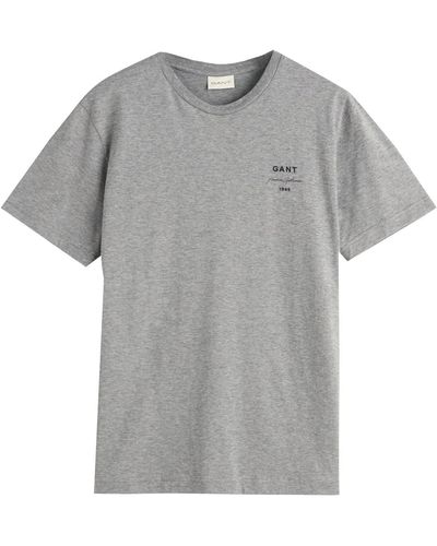 GANT Logo Script Ss T-shirt - Grey