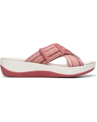 Clarks Arla Wave Textile Sandals In Standard Fit Size 5.5 - Pink