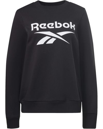 Reebok Big Logo Fleece Crew Sweatshirt - Zwart