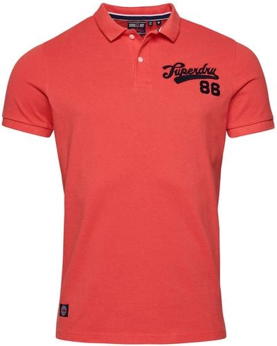 Superdry Vintage SUPERSTATE Polo Businesshemd, - Rot