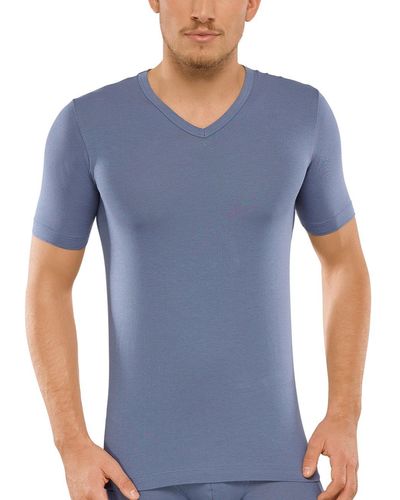 Schiesser Shirt 1/2 Unterhemd - Blau