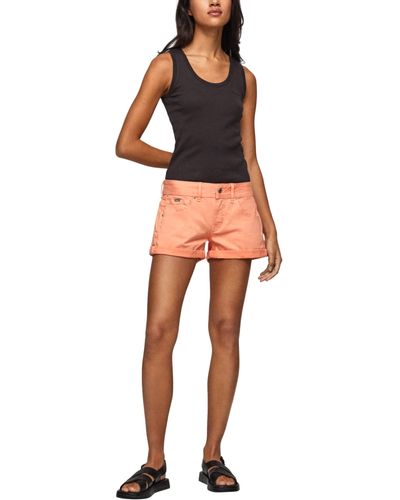 Pepe Jeans Siouxie Shorts - Orange