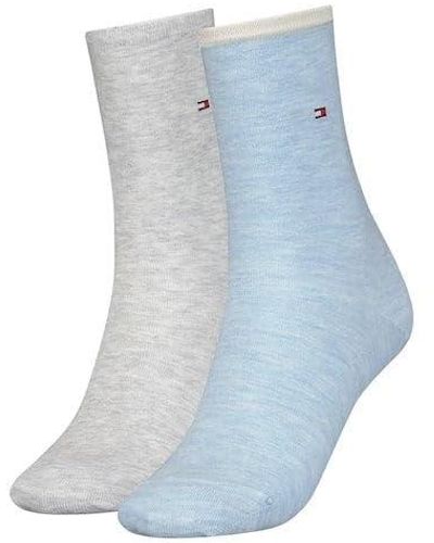 Tommy Hilfiger 2-pack Classic Embroidered Logo Socks - Blue