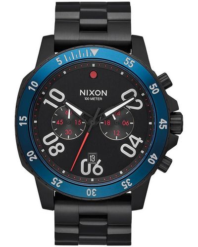 Nixon Chronograph Quarz Uhr mit Edelstahl Armband A549-602-00 - Blau