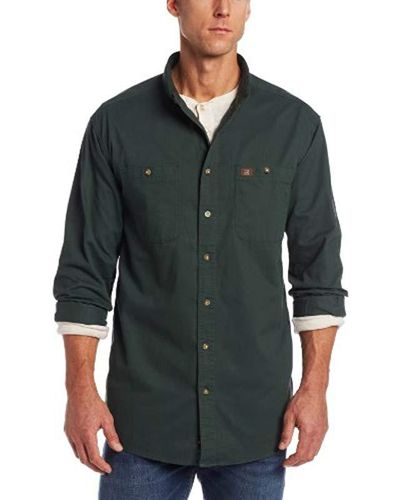 Wrangler Logger Twill Work Shirt - Green