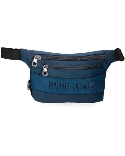 Pepe Jeans Ancor Waist Bag Blue 25x15x2.5cm Polyester By Joumma Bags By Joumma Bags