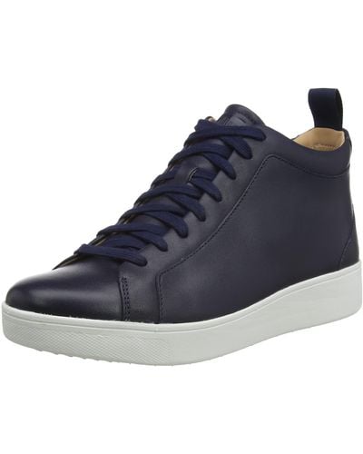 Fitflop Rally High Top Trainer Leather - Blue