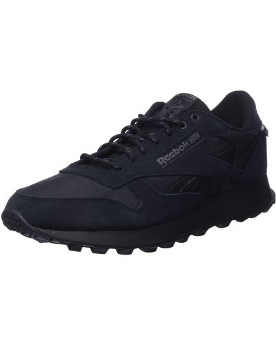 Mens Reebok Classic Leather Clip Athletic Shoe Black, 57% OFF