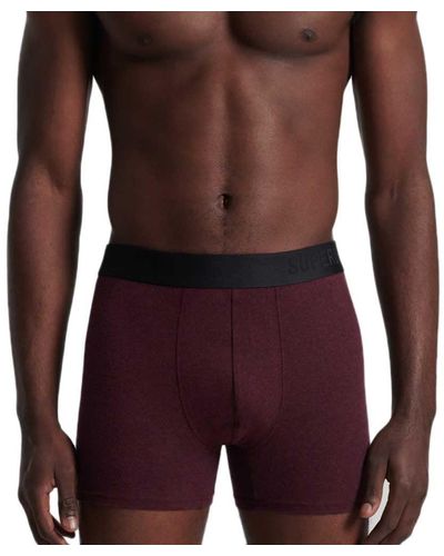 Superdry Boxer Offset Double Pack Caleçon - Violet