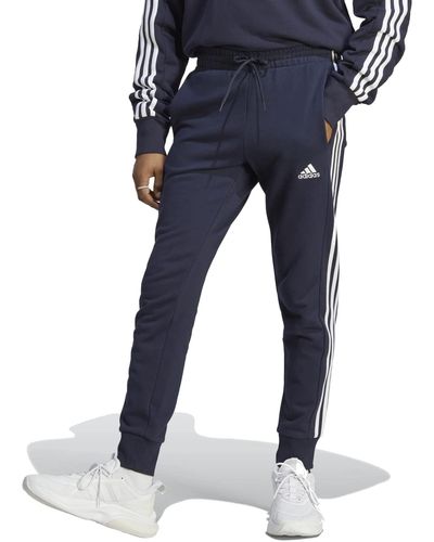 adidas Essentials Tapered Cuff 3-stripes Joggers - Blau