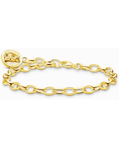 Thomas Sabo Charm-Armband mit Goldbären Logo-Ring vergoldet - Mettallic