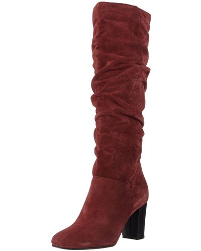 Vero Moda Vmconnie Leather High Boot Schlupfstiefel - Rot