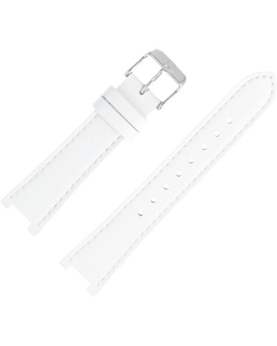 Tommy Hilfiger Uhrenarmband 19mm Leder Weiss - 679302612 - Weiß