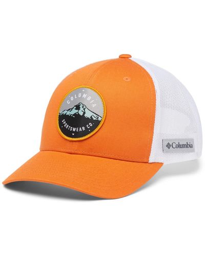 Columbia Women's Mesh Snap Back - High, Grill Heather Mt Hood Circle Patch,  One Size in Black