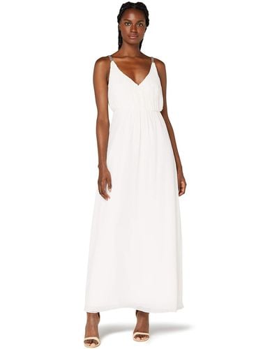 TRUTH & FABLE Amazon-Marke: Maxi-Boho-Kleid aus Chiffon - Weiß