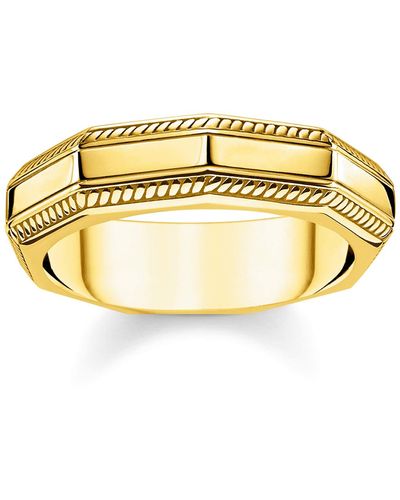 Thomas Sabo Ring Eckig gold 925 Sterlingsilber gelbgold vergoldet TR2276-413-39-52 - Mettallic