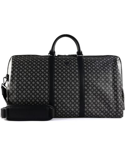 Guess Micro Peony Eco Weekender Dark Black - Zwart