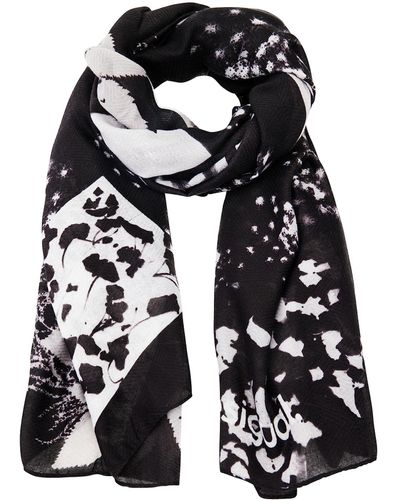 Desigual Fou_FLORAL BW Rectangle - Schwarz