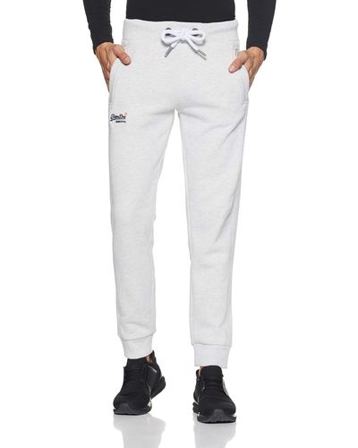 Superdry Orange Label Jogger Solid Colour Slim Sports Trousers - White