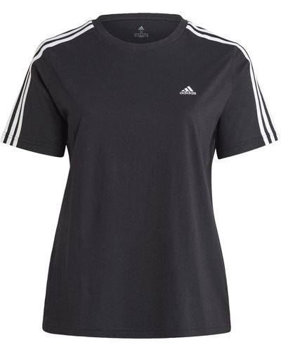 adidas Loungewear Essentials Slim 3-stripes T-shirts - Zwart