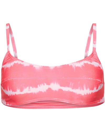 Superdry Batik-Bikinioberteil aus recyceltem Material Batikmuster Pink 40