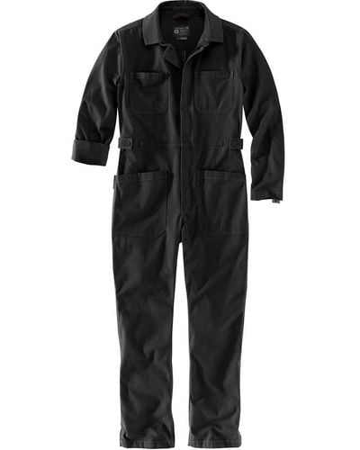 Carhartt Overalls Relaxed Fit Canvas Coverall Hose und Latzhose - Schwarz