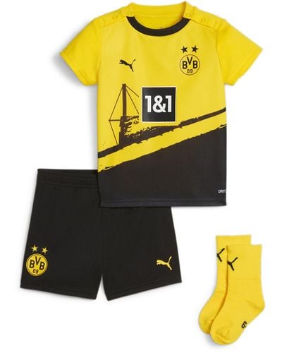 PUMA Jugendliche Borussia Dortmund 23/24 Heimspieltrikot Klein 92Cyber Yellow Black - Gelb