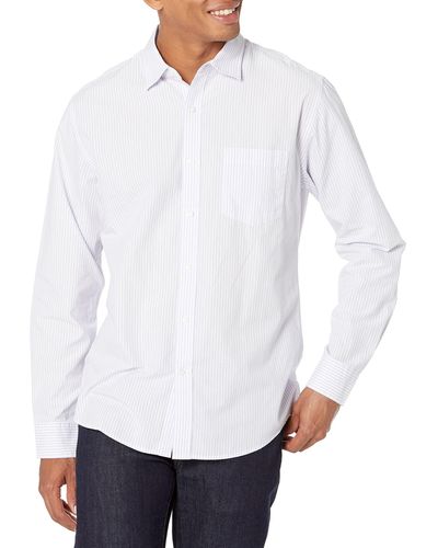 Amazon Essentials Regular-fit Long-sleeve Casual Poplin Shirt - White