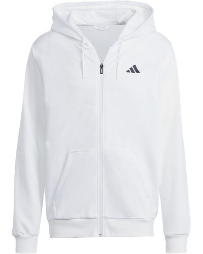 adidas Club Teamwear Full-zip Tennis Hooded Sweat - Wit