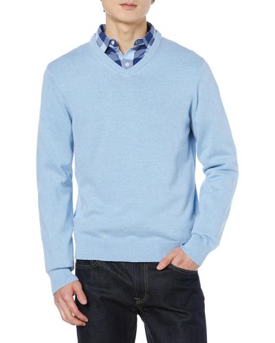 Amazon Essentials V-Neck Sweater Suéter - Azul